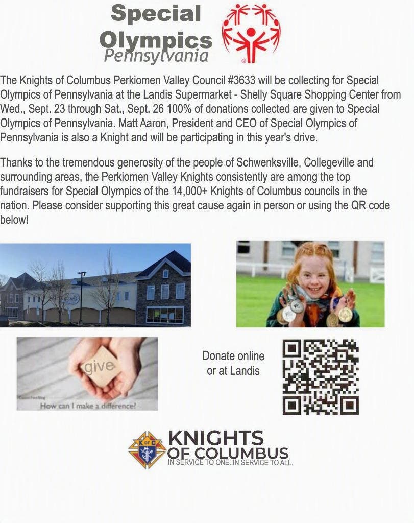 Special Olympics Pennsylvania Donation Drive