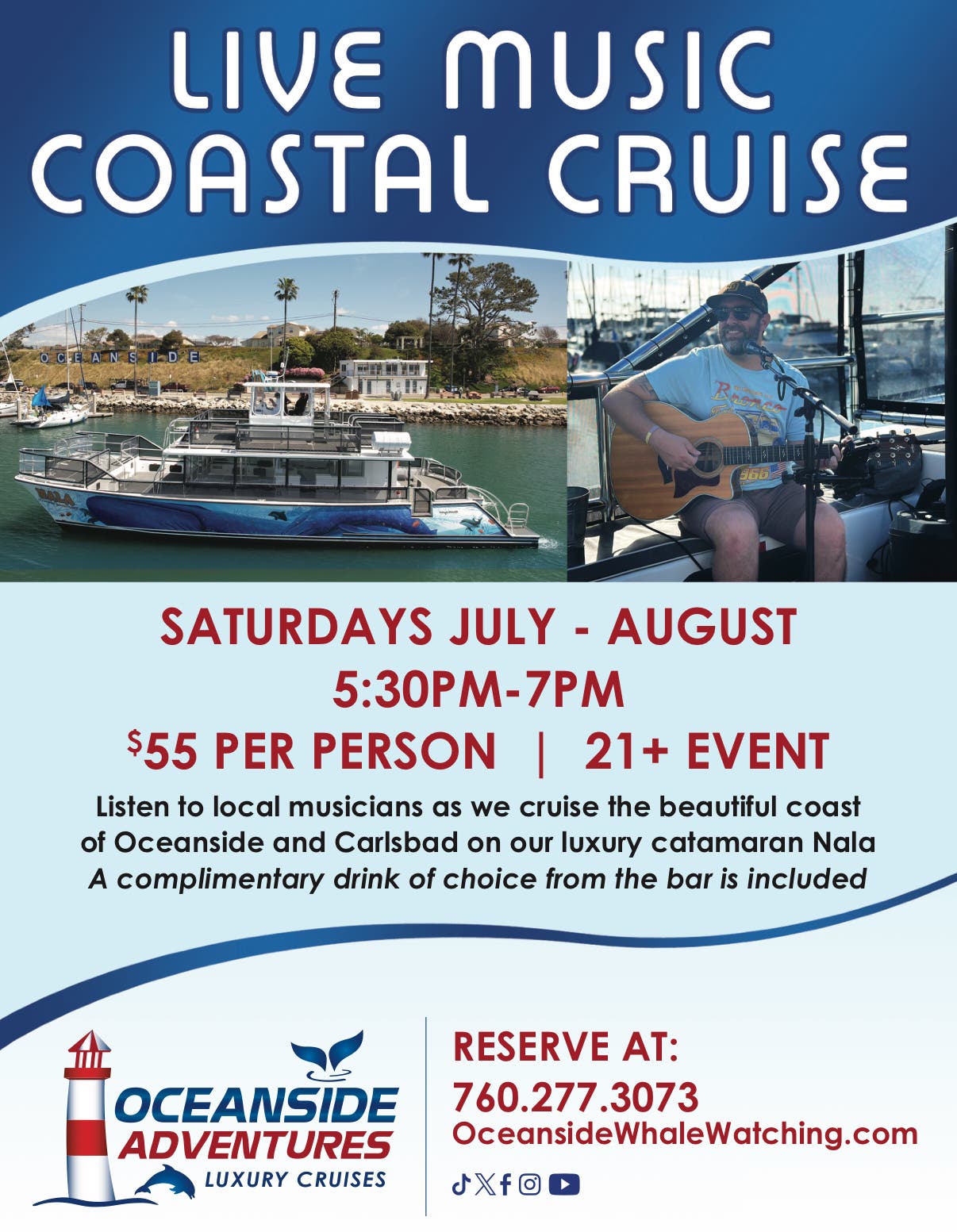 Live Music Coastal Cruise