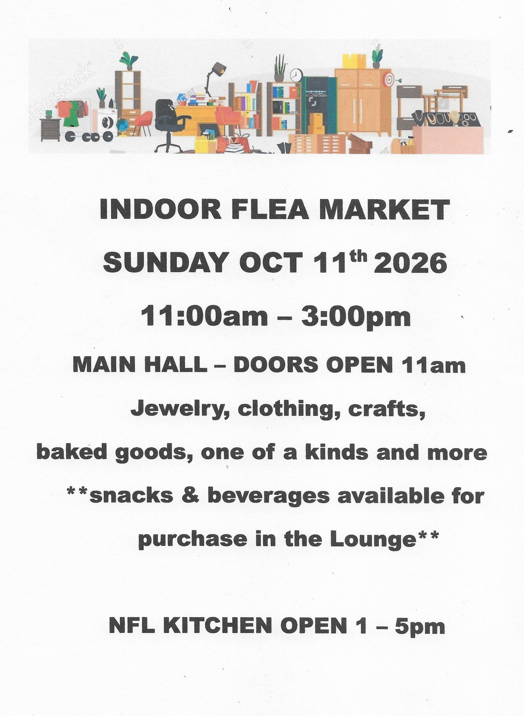 Indoor Flea Market - Open to the Public Main Hall