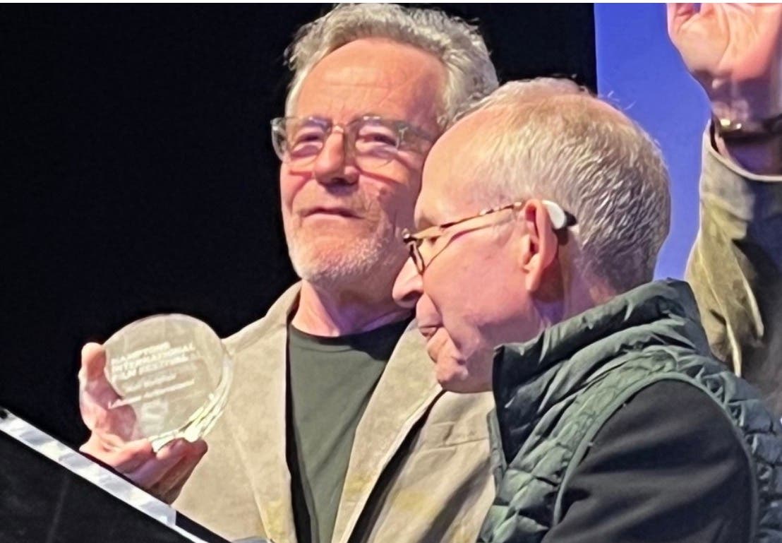 Bryan Cranston Presents Bob Balaban with Lifetime Achievement Award at Hamptons Film Festival 