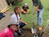 Andrew Petersen, Darien; Megan Trowbridge, Clarendon Hills; Tristan Rush, Clarendon Hills on West Virginia Building Mission Trip
