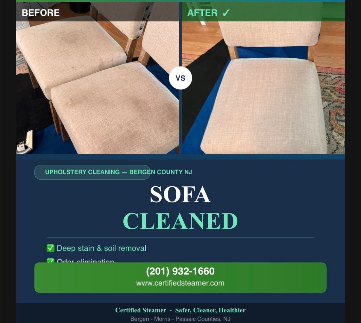 Couch Cleaning service in New Jersey 