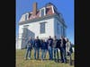 Left to right: David Zapatka, Dir. of Photography, USLHS; and board members of Pomham Rocks Lighthouse Dennis Tardiff, chair, Louise Paiva, Rick Lux, Alex Dias, vice chair, Henry Gonzalez, USLHS president, and Judianne Point.