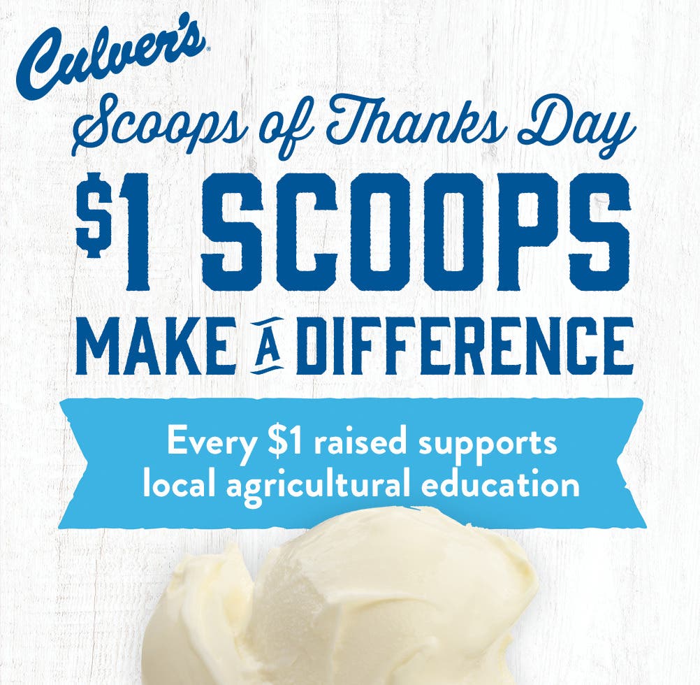 Sep 24 Culver's Scoops of Thanks Day Evergreen Park, IL Patch