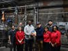 Thornton Distilling Co. receives their Illinois Makers Award. Pictured (left to right) Ari Klafter, Mary Patchin, Doug Beckman, Senator Napoleon Harris, Andrew Howell, Kim Kislowski, Oscar Martin and Tobie Fitzpatrick
