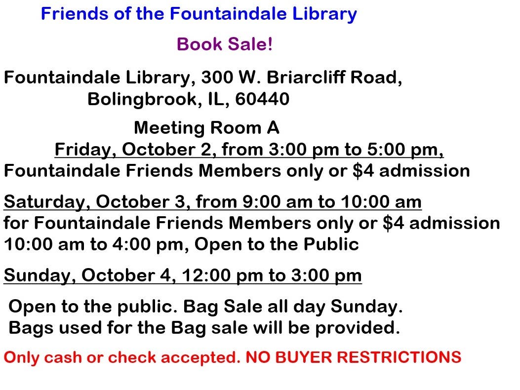Friends of Fountaindale Book Sale