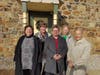 PACS Executive Director Mary Fuller, CCFB CEO Andrea Youndt, PACS Board President Frederick Hubler, Jr., longtime PACS volunteer Carol Sutton, and CCFB Board Chair Bob McNeil receive a portion of the state's ARPA funds for cold storage needs.