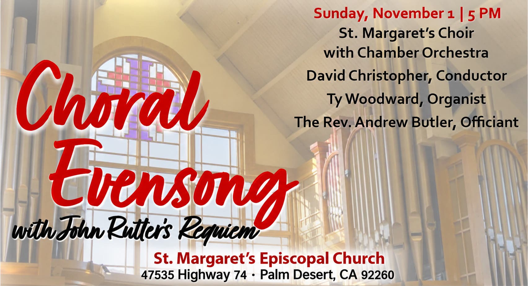 A Service of Choral Evensong & Requiem by John Rutter