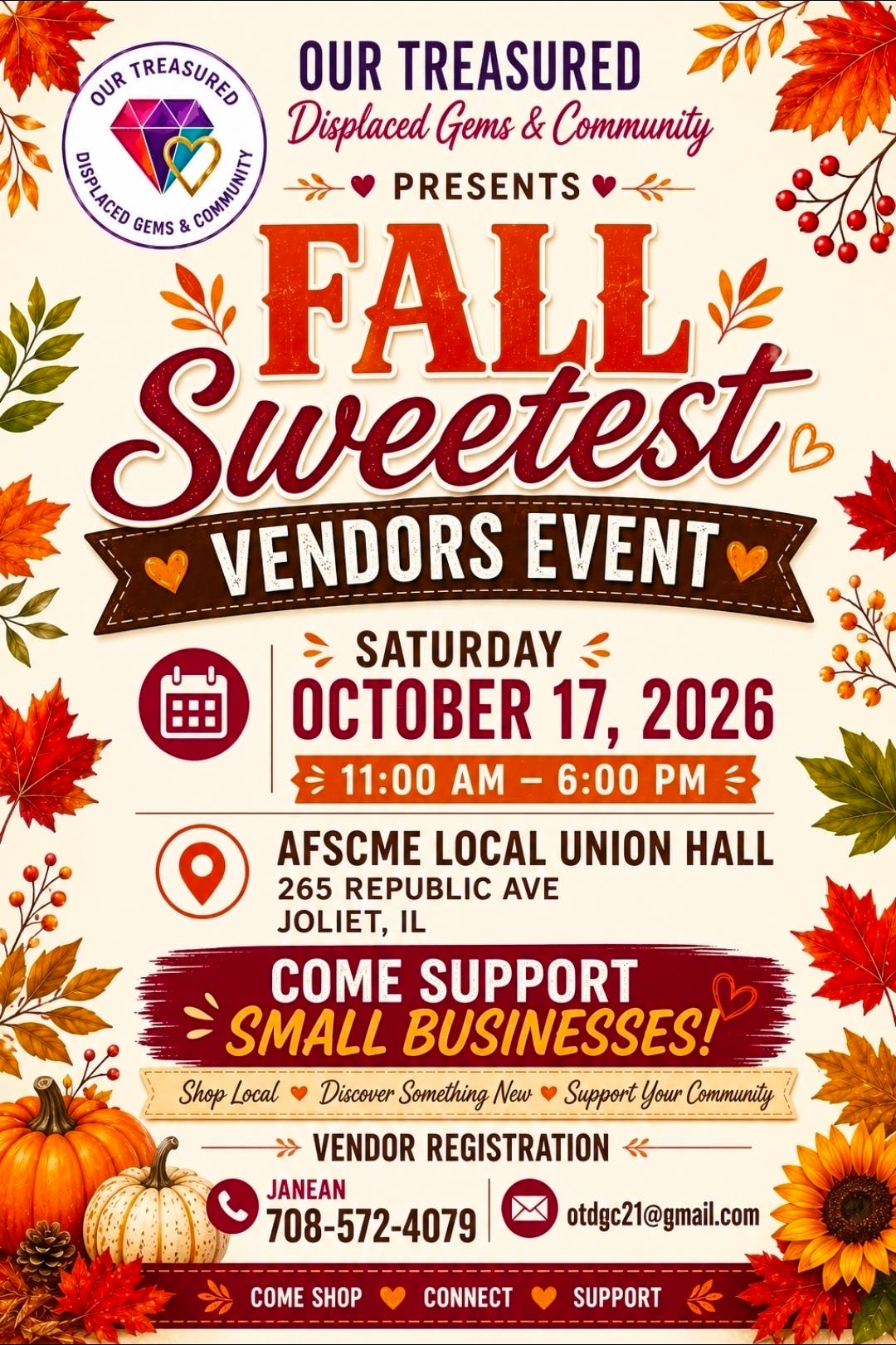 Fall Sweetest Vendors Event