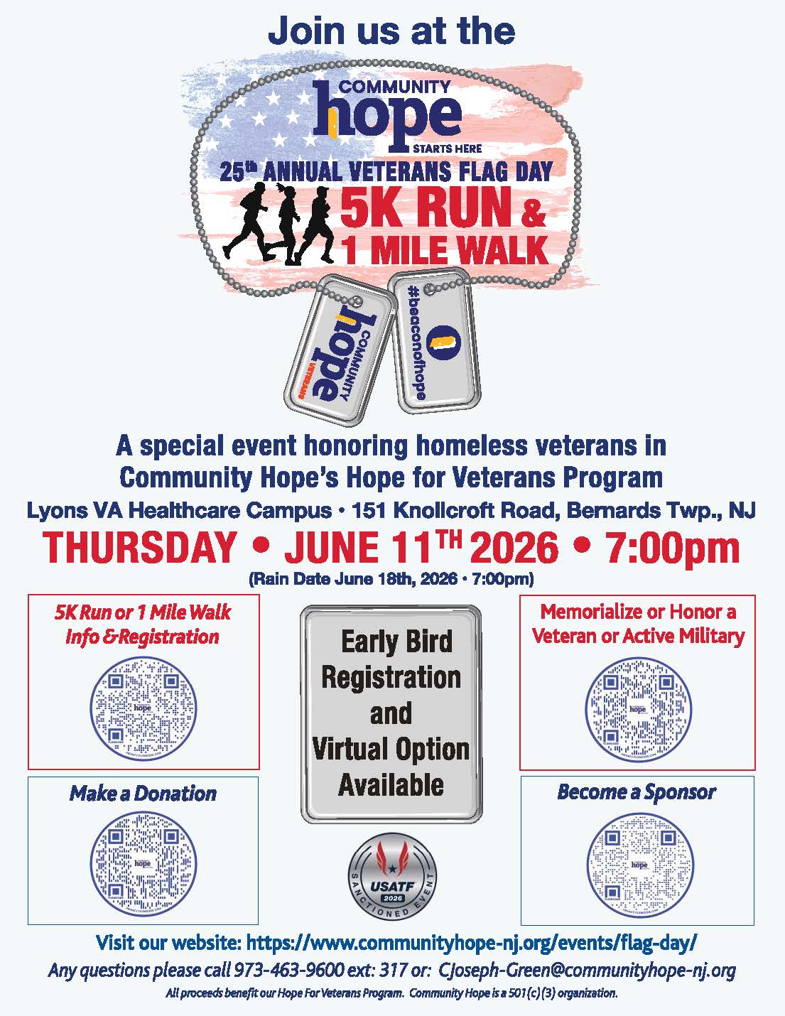 25th Annual Flag Day 5K and 1 Mile Fun Walk