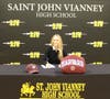 Three teens from Marlboro, Freehold and Colts Neck committed at Saint John Vianney's NCAA Letter of Intent Signing Day. 
