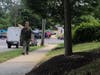 After about six hours of negotiations with police, the man (not pictured above) surrendered his weapon and came outside.
