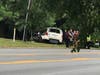 The driver was heading southbound on Telegraph Road before he crashed a tree.