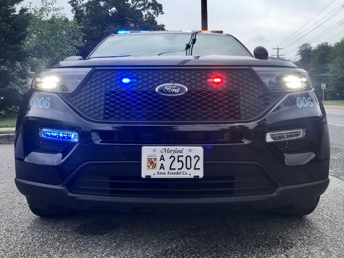 The Anne Arundel County Police Department arrested one of its own officers on Saturday. The accused officer, Jacob Muskill, is charged with stealing guns from a dead person's home while he was on duty.