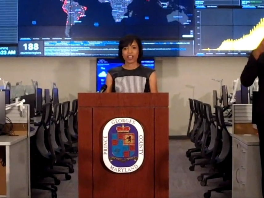 County Executive Angela Alsobrooks told Prince George's County's residents that the she will reevaluate coronavirus reopenings in two to three weeks.