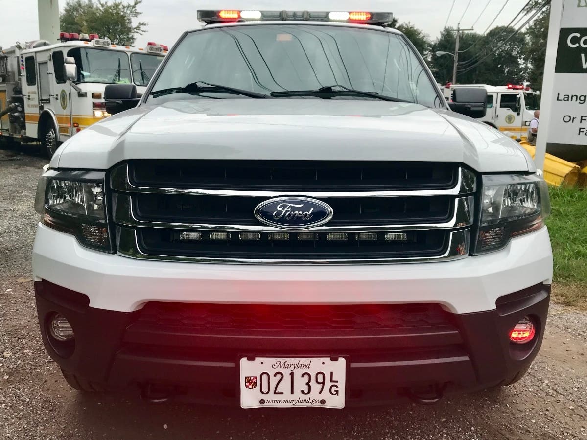 The Anne Arundel County Police Department said Justin Joshua Carey stole an SUV (not pictured above) from the Anne Arundel County Fire Department Training Academy on Wednesday. The Virginia State Police found the car near Newport News on Friday.