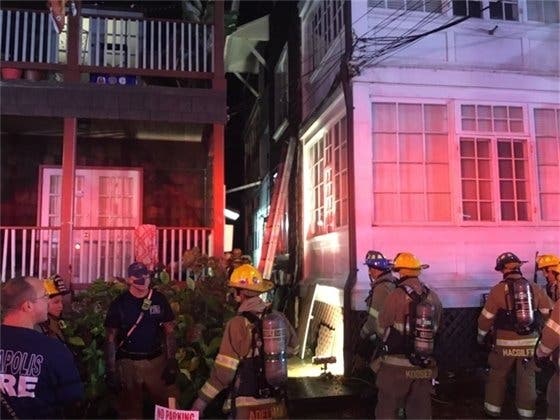 A home in the 200 block of Prince George Street caught fire Friday evening, the Annapolis Fire Department said.