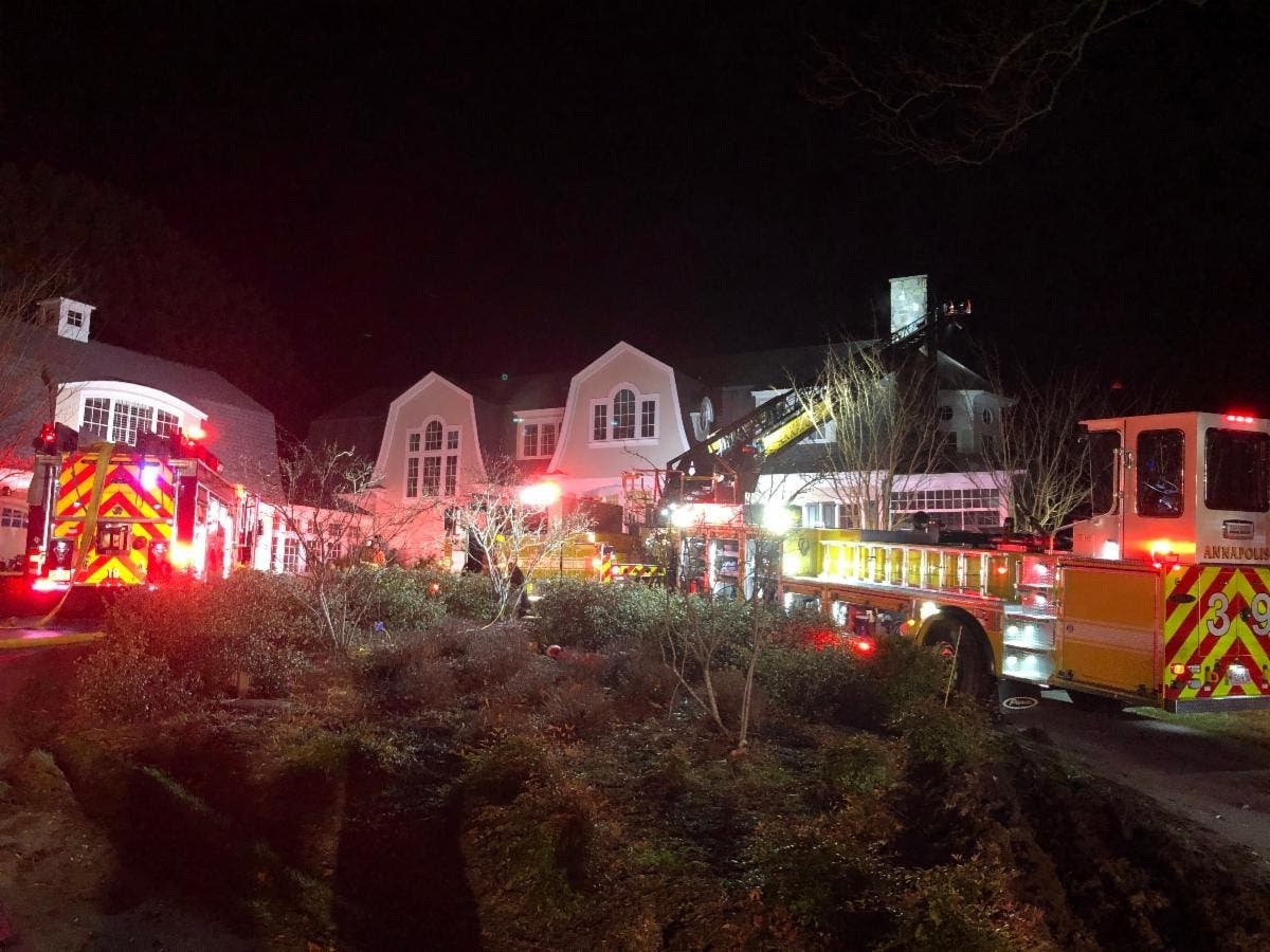 The Anne Arundel County Fire Department said a house fire displaced two Cape St. Clair residents on Saturday evening.