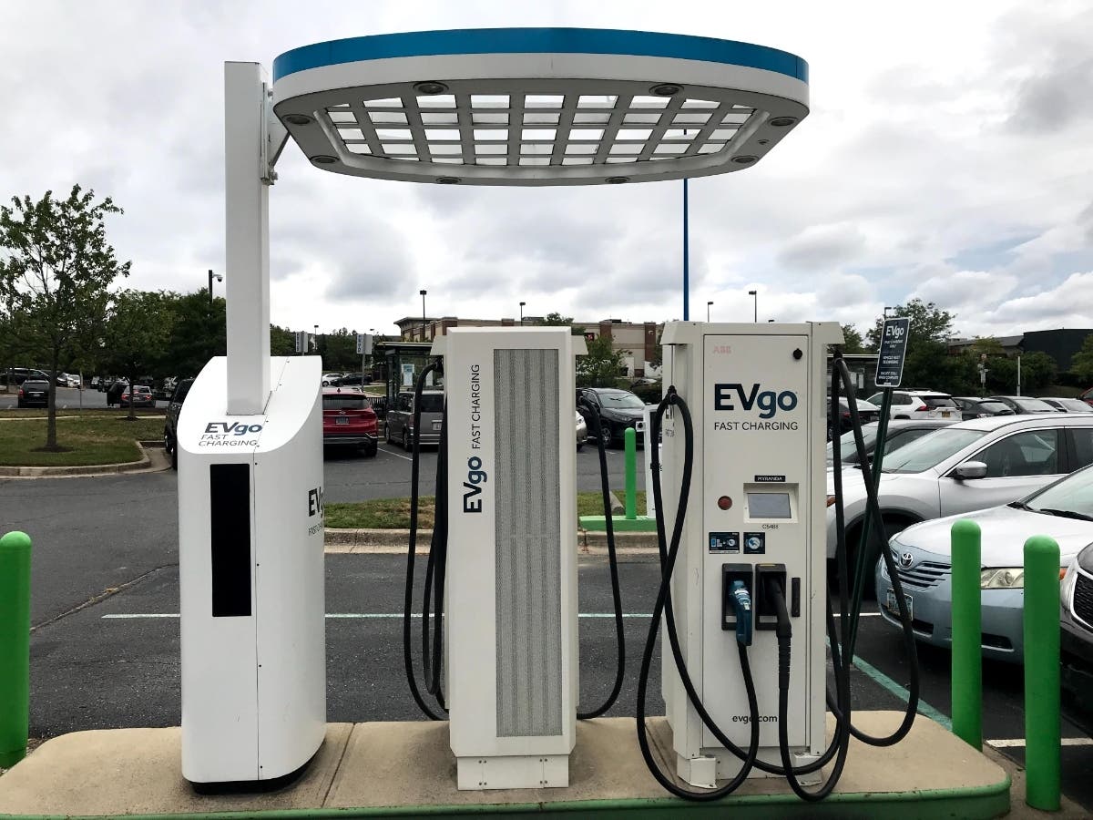 Annapolis Green will host an electric vehicle question and answer event this Monday at Maryland Hall. A charging station outside Arundel Mills mall in Hanover is pictured above.