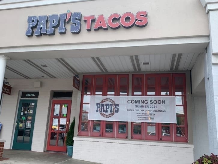 Papi's Tacos opened in Towson's Dulaney Plaza where Razorback's used to be.