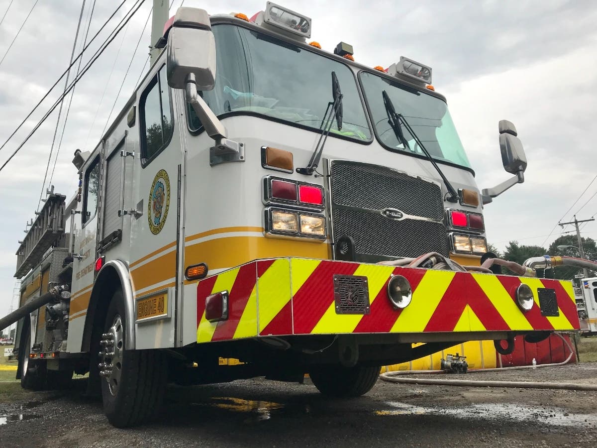 The Anne Arundel County Fire Department announced that four Annapolis townhouses burned Wednesday. Officials said the blaze (not shown above) displaced five adults and two children, hospitalized a firefighter, caused $445,000 in damage and killed a dog. 