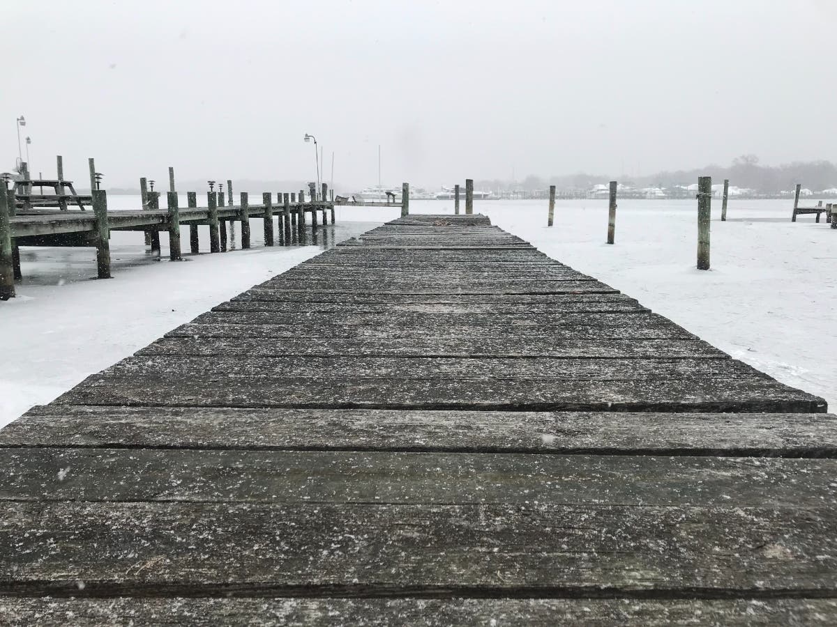Maryland Patch is launching a photo of the week feature. Here's how to participate. A Baltimore County pier is shown above during last Friday's snowstorm. Share your best photo of the week with Patch, and we'll choose some to feature on the sites.
