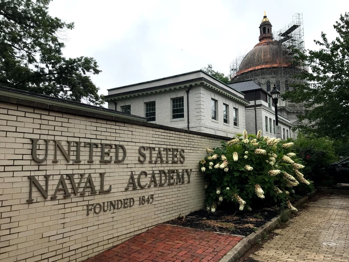 Stars and Stripes journalist Caitlin Doornbos said last Thursday that United States Naval Academy midshipmen reported 33 sexual assaults during the 2020 to 2021 academic year. A stock photo of the Annapolis college is shown above.