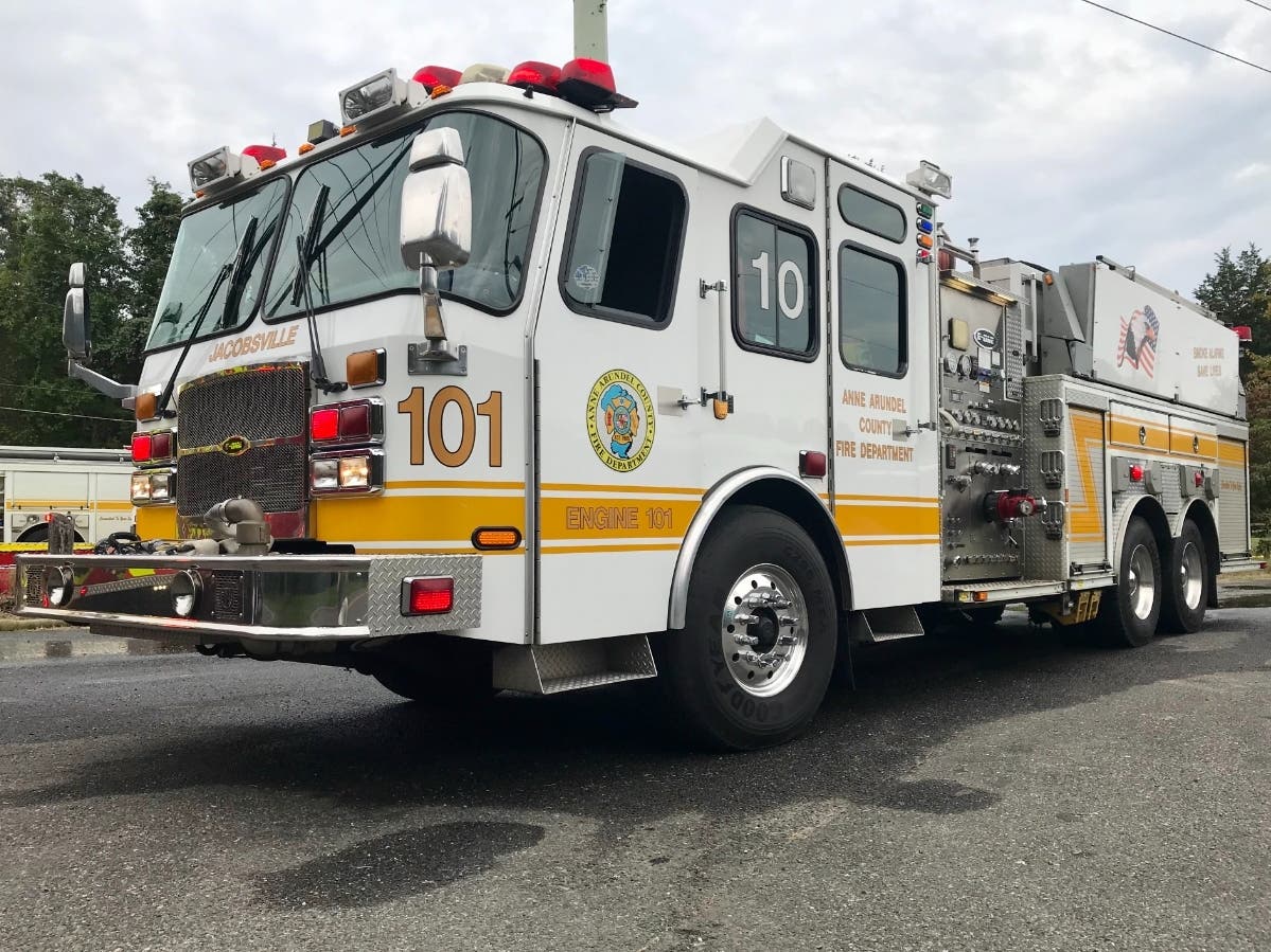 The Anne Arundel County Fire Department on Saturday announced that Christopher Blaine Isaksen, 62, died last Wednesday after his Severn home caught on fire. A stock photo of an Anne Arundel County fire engine is shown above.