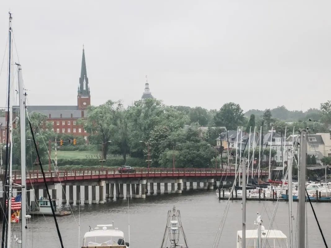 The Maritime Republic of Eastport will host its annual 0.05K Bridge Run this Saturday. The race crosses the Spa Creek Bridge, pictured above. The crossing connects downtown Annapolis with the neighborhood of Eastport.