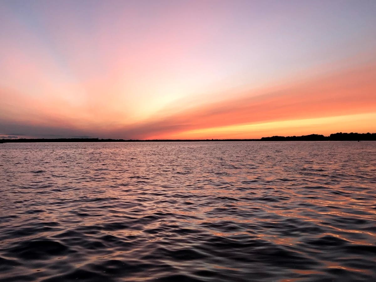 National Park Service Chesapeake Gateways and Chesapeake Conservancy suggested visiting the Calvert Marine Museum art show this weekend. The photo above shows a Chesapeake Bay sunset in Baltimore County.
