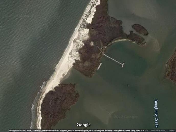 The National Park Service Chesapeake Gateways and Chesapeake Conservancy suggested visiting Janes Island State Park. The photo above shows an aerial view of the park in Crisfield.