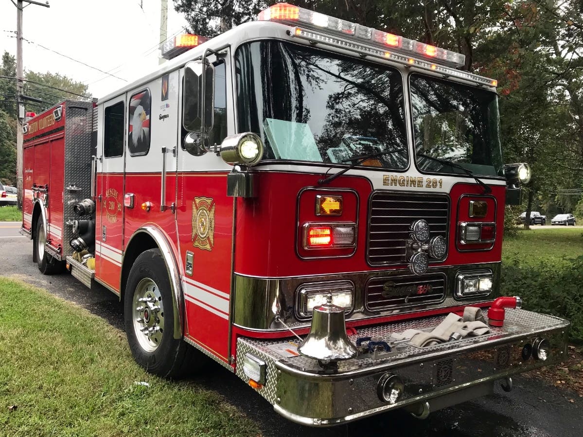 Emergency Medical Technician Danielle Chirillo on Sept. 9 won the Anne Arundel County Volunteer Firefighter Association’s 2022 Rookie of the Year Award. Chirillo joined the Odenton Volunteer Fire Company in early 2021. An Odenton fire truck is shown here.