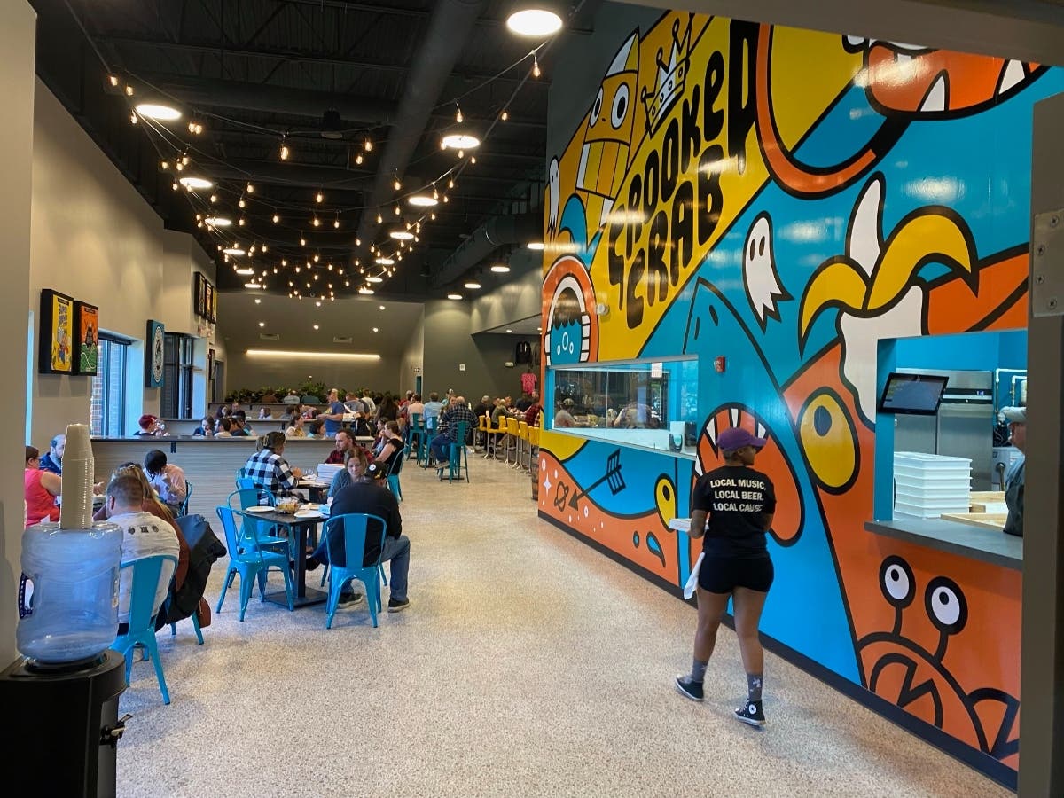 Odenton's Crooked Crab Brewing Company opened its new pizza kitchen this Saturday. The addition is pictured above during its grand opening.