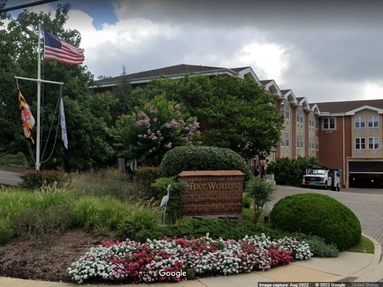 The Annapolis Fire Department said a Monday blaze at the Bay Woods of Annapolis caused $300,000 in damage. The entrance to the retirement community is pictured above on a different day.