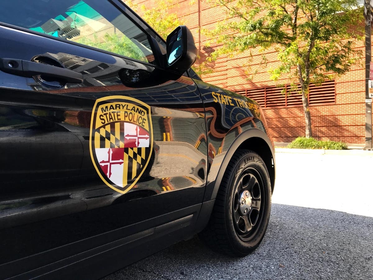 The Maryland State Police said it on Friday arrested 58-year-old Richard Ray Brewer of  Pasadena. Brewer faces 12 charges related to child pornography, court records show. A state police car is pictured above on a different day.