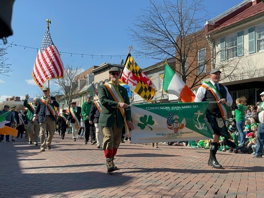 The annual St. Patrick's parade, pictured above, drew thousands of visitors to downtown Annapolis on Sunday.