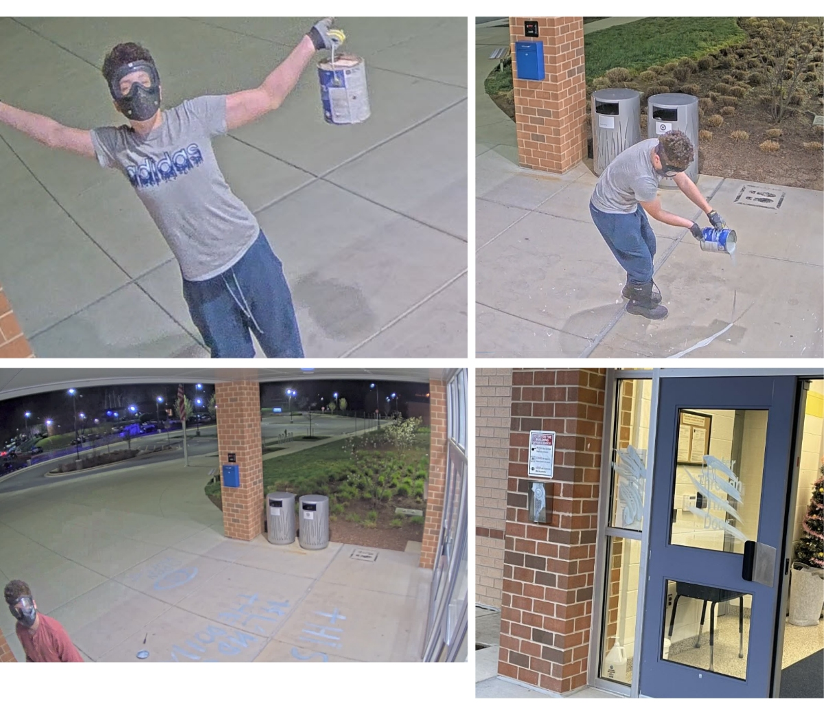 Anne Arundel County Public Schools said somebody has repeatedly vandalized Tyler Heights Elementary School in Annapolis. AACPS and the Annapolis Police Department asked for the public’s help in finding the unknown suspect, pictured above.