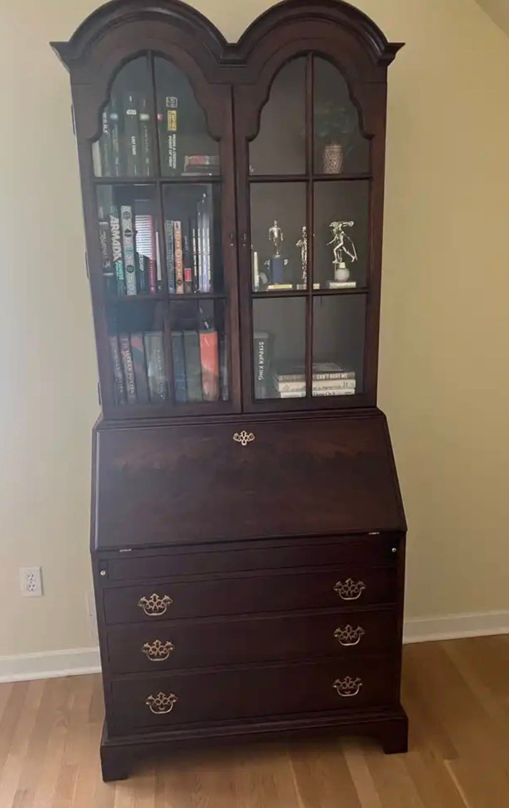 Hickory Chair James River Mahogany Secretary Desk with Hutch- $500
