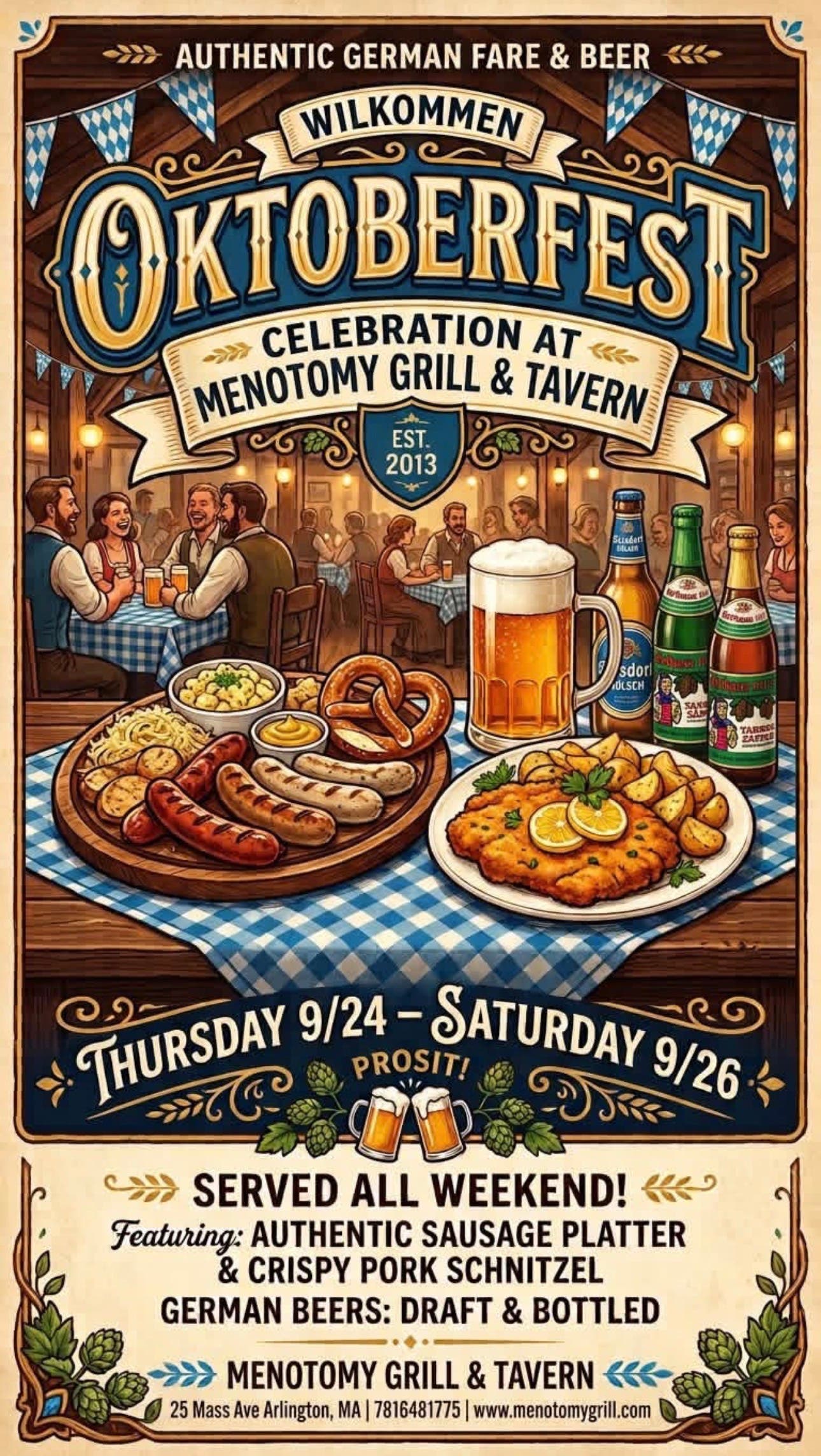 OKTOBERFEST Menotomy Grill & Tavern 