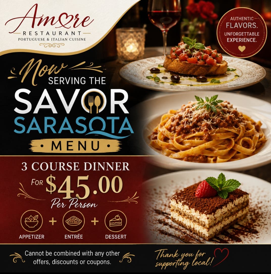 NOW Serving Savor Sarasota Menu 
