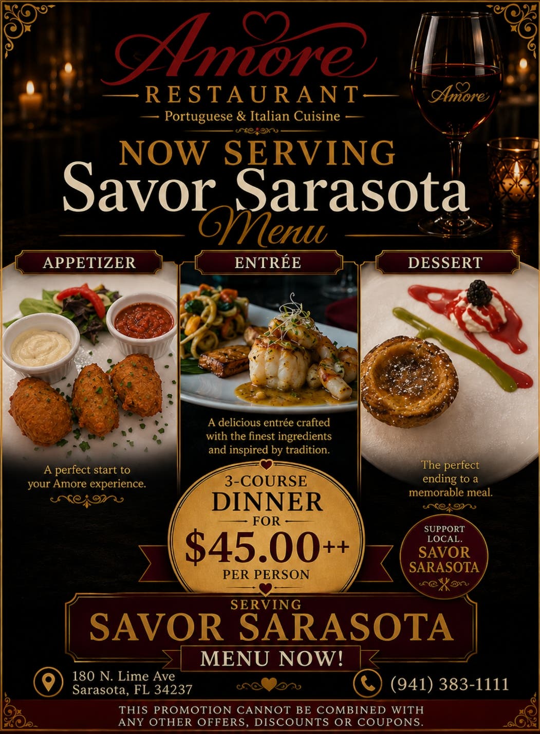 NOW Serving Savor Sarasota Menu 