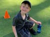 Pee Wee Putter Ernie Ottoson is all smiles during his class at the First Tee Learning Center at Ocean County Park. 