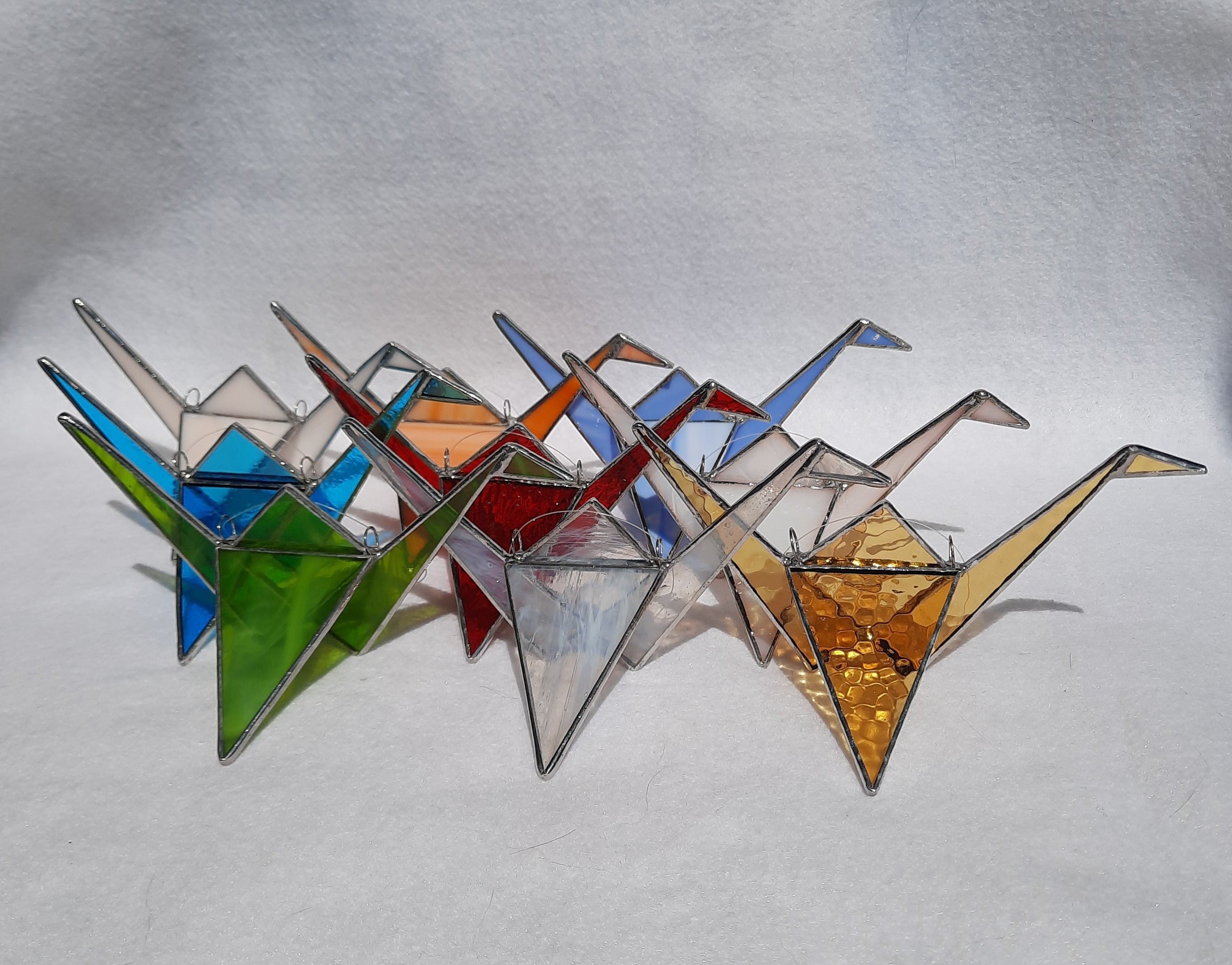 Make a 3D stained glass Origami Crane with Margaret Stevens at LexArt