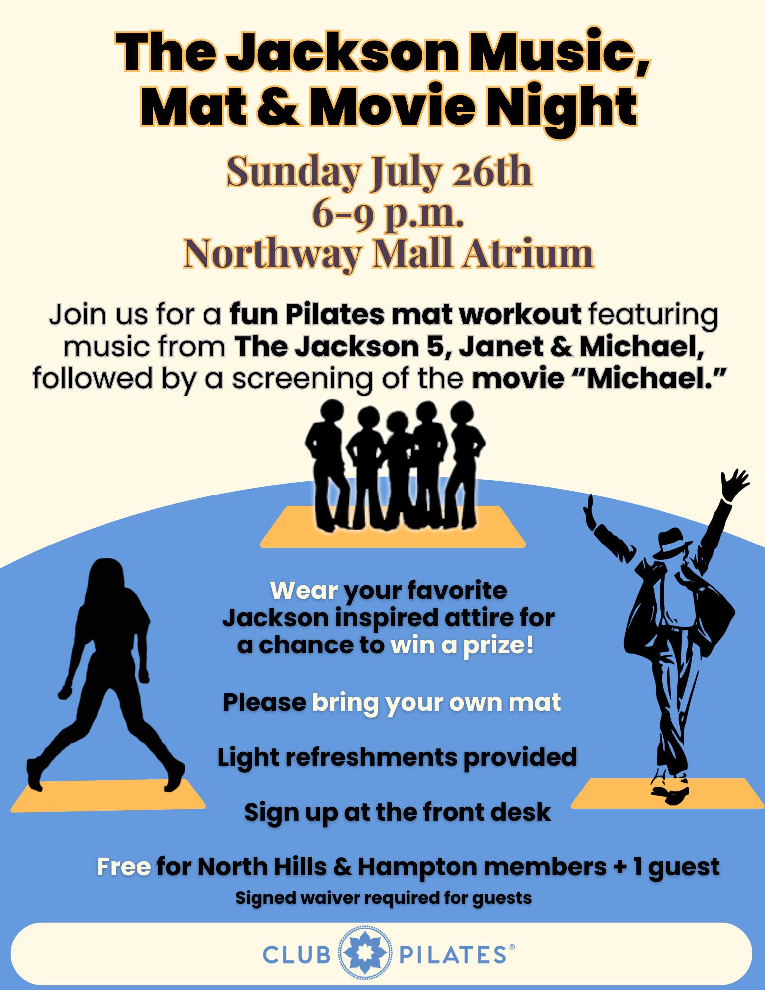 The Jackson Music, Mat & Movie Night at The Block Northway