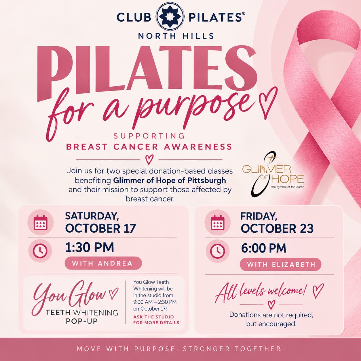 Pilates for a Purpose ~ Help Support Breast Cancer Awareness