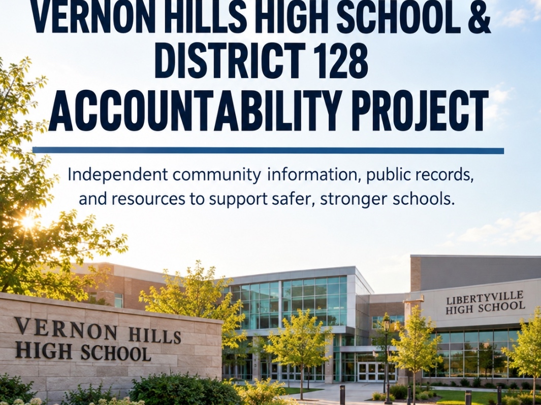 The independent Vernon Hills High School & District 128 Accountability Project provides public records, information and community resources focused on student safety, transparency and responsible school leadership.