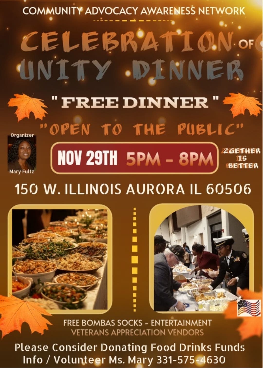 FREE CELEBRATION of UNITY DINNER - Open to the Public