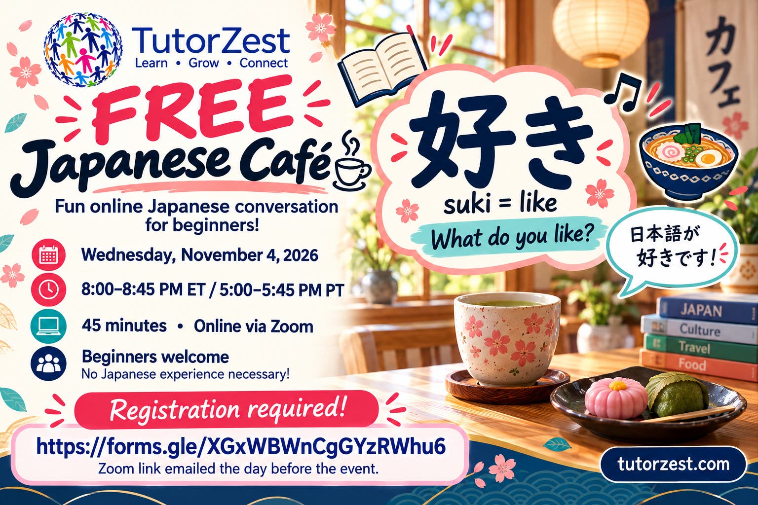 FREE Japanese Café – Online Japanese for Beginners