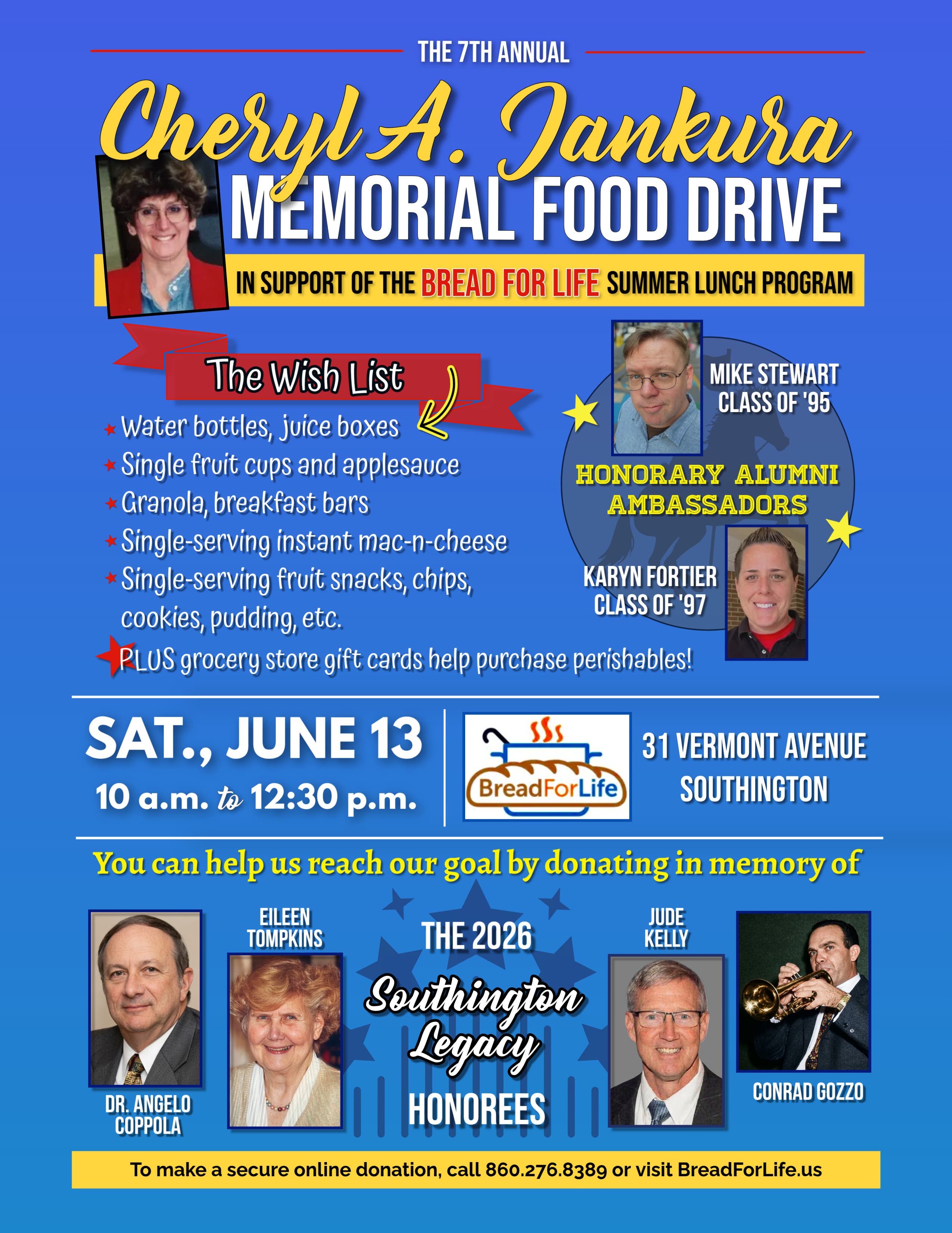 7th Annual Cheryl A. Jankura Memorial Food Drive 