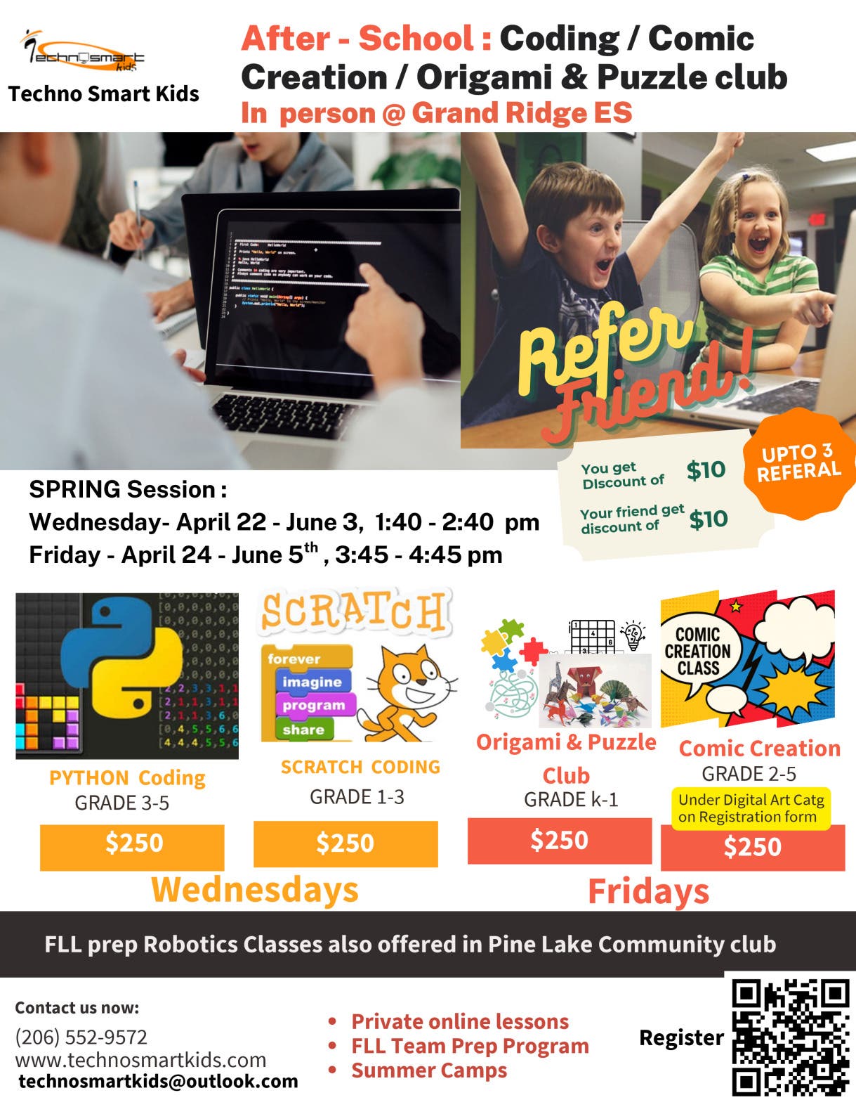 Enrichment program at ISD schools - GrandRidge and Cedar Trails